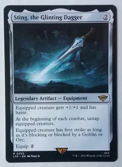 Sting The Glinting Dagger Rare R 0250 Magic Lord of The Rings MTG Mint - Image 1