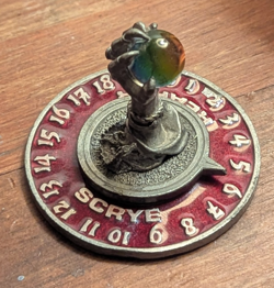 MTG 1995 Scrye Reaper Pewter Life Counter - Red Demon Claw Orb - Image 1