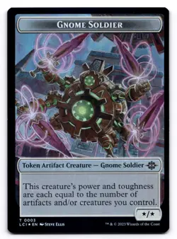 Gnome Gnome Soldier NM Token Lost Caverns of Ixalan 3 16 MTG Foil - Image 1