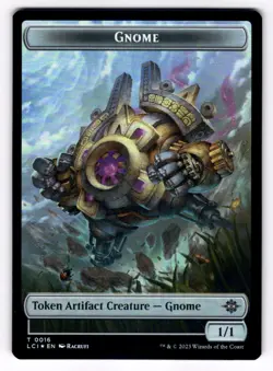 Gnome Gnome Soldier NM Token Lost Caverns of Ixalan 3 16 MTG Foil - Image 2
