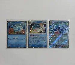 Palafin + Finizen + Palafin Ex SVP126 Pokemon TCG Cosmo Holo Set of 3 - Image 1