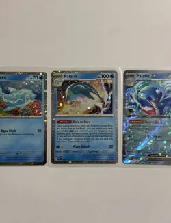 Palafin + Finizen + Palafin Ex SVP126 Pokemon TCG Cosmo Holo Set of 3 - Image 3