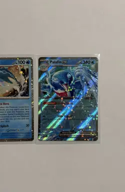 Palafin + Finizen + Palafin Ex SVP126 Pokemon TCG Cosmo Holo Set of 3 - Image 4