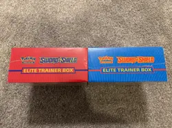 Pokemon Sword and Shield Base Set ETB Pair (Zacian & Zamazenta) - Factory Sealed - Image 5
