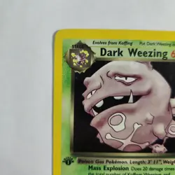 Dark Weezing 14/82 - 1st Edition Holo Rare - Pokemon TCG - Team Rocket - MP - Image 3
