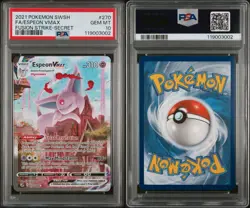 Espeon VMAX 270/264 Full Alt Art Holo Pokemon Fusion Strike PSA 10 - Image 3