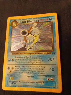 Pokemon Dark Blastoise 3/82 Team Rocket Set Holo HP Damaged - Image 1