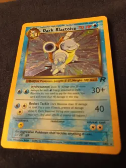 Pokemon Dark Blastoise 3/82 Team Rocket Set Holo HP Damaged - Image 3