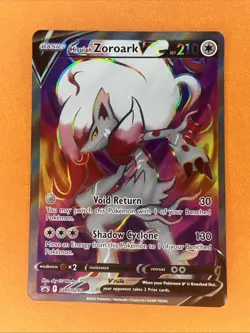 Pokemon Hisuian Zoroark V SWSH297 Black Star Promo Full Art Holo NM - Image 1