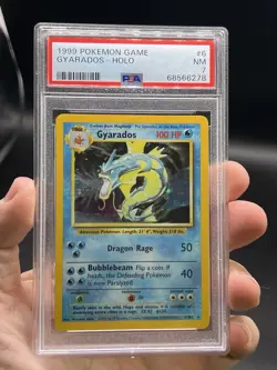 1999 Pokemon Base Set Unlimited Gyarados Holo Rare PSA 7 NM 6/102 English WOTC - Image 3