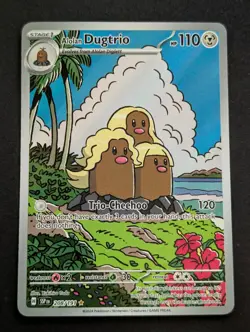 Alolan Dugtrio 208/191 Sv08: Surging Sparks Illustration Rare Pokemon TCG NM - Image 1
