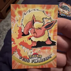 Topps Pokemon FLAREON #136 Blue Logo Non Holo TV Animation Edition NM - Image 1
