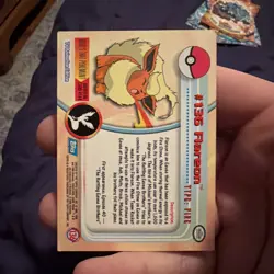 Topps Pokemon FLAREON #136 Blue Logo Non Holo TV Animation Edition NM - Image 2