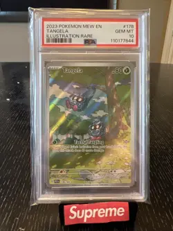 Pokemon 2023 151 MEW En Tangela Illustration Rare PSA 10 🔥 - Image 1