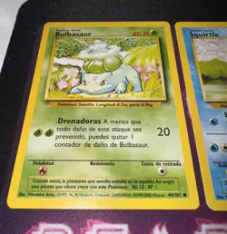 2000 SPANISH Pokemon TCG Base Starters Lot Bulbasaur Charmander Squirtle NM+ Set - Image 5