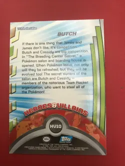 2000 Topps Pokemon TV Animation Edition Series 3 Heroes & Villains Butch Blue - Image 2