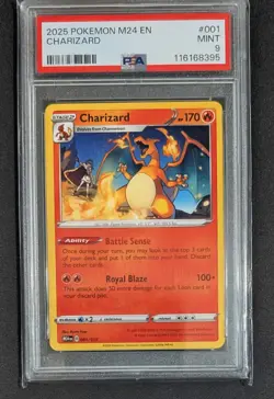 2025 POKEMON M24 EN-MCDONALD'S COLLECTION 001 CHARIZARD PSA 9 - Image 1