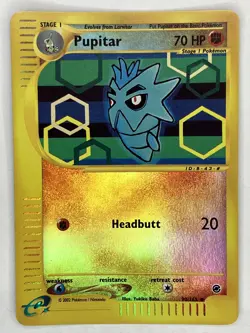 Pupitar NM 90/165 Expedition Base Set Pokemon TCG Reverse Holo - Image 1