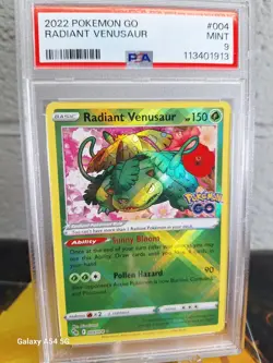 Radiant Venusaur 004/078 Pokemon GO Holo PSA 9 - Image 1