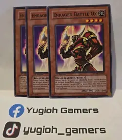 YUGIOH ENRAGED BATTLE OX X3 DPKB LIGHT PLAYED 1ST EDITION COMMON - Image 1