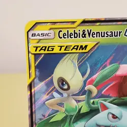 Pokemon TCG Celebi & Venusaur GX Holo Ultra Rare Card Team Up 1/181 LP+ - Image 3