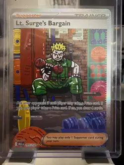 Lt. Surge's Bargain 185/132 Me01: Mega Evolution Holo FRESH CARD - Image 1