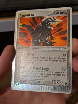 Aggron ex 95/100 EX Sandstorm 2003 Holo Rare Pokemon Card TCG MP to HP - Image 2