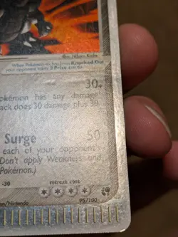 Aggron ex 95/100 EX Sandstorm 2003 Holo Rare Pokemon Card TCG MP to HP - Image 3