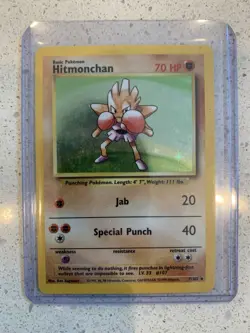 Pokemon Card Lot, Machamp 1st Edition 8/102, Hitmonchan Holo, Vaporeon Holo - Image 4