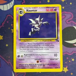 1999 Pokemon TCG Fossil Set Haunter 21/62 Non Holo Rare Card Vintage WOTC LP - Image 1