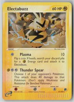 Electabuzz 35/100 Pokemon TCG Sandstorm Reverse Holo Card (Light Play) LP 1 - Image 1