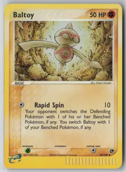 Baltoy 32/100 Pokemon TCG Sandstorm e-Reader Reverse Holo Card (Light Play) LP 1 - Image 1