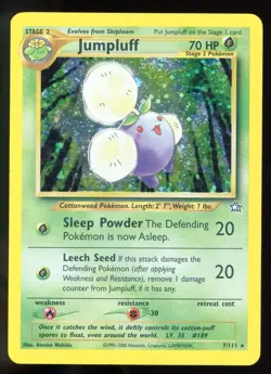 Jumpluff Neo Genesis 7/111 Holo Unlimited Holo Rare Pokemon Card WOTC - Image 1