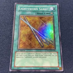 TDGS-EN059 Lightsworn Sabre Super Rare Unl Edition Yugioh Card 1st Edition - Image 2