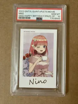 PSA 10 Quintessential Quintuplets - Nino Nakano Gigo Movie Prize Campaign Card - Image 1