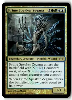 MTG Foil Prime Speaker Zegana - Gatecrash Moderately Played English - Image 1