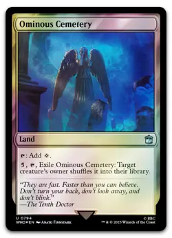 Ominous Cemetery (Surge Foil) #794 (NM) Doctor Who WHO Magic MTG - Image 1