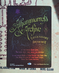 MTG Foil Alhammarret's Archive Borderless Secret Lair Encyclopedia of Magic NM - Image 1