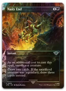 Nasty End (Borderless) #416 (Foil) (NM) Lord of the Rings LTR Magic MTG - Image 1