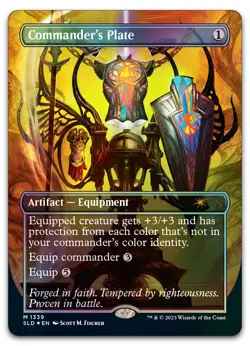 Commander's Plate (1339) #1339 (Foil) (NM) Secret Lair Drop SLD Magic MTG - Image 1
