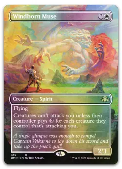 Windborn Muse (Borderless) #415 (Foil) (NM) Dominaria Remastered DMR Magic MTG - Image 1