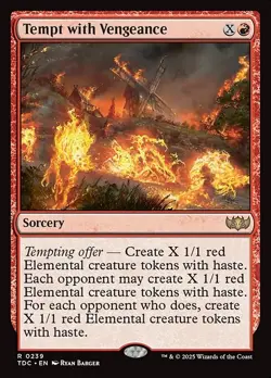 Tempt with Vengeance Commander: Tarkir: Dragonstorm NM MTG Non-Foil - Image 1