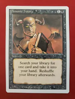Demonic Tutor Revised #105 MtG - Image 1