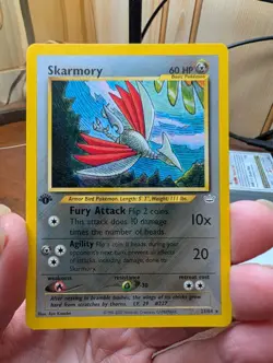 Pokemon 1st Edition NEO Revelation NON-HOLO Entei 17 & Skarmory 23 light play - Image 4