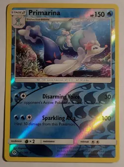 2017 Pokemon REVERSE HOLO Primarina 41/149 - Near Mint (NM) - Image 1