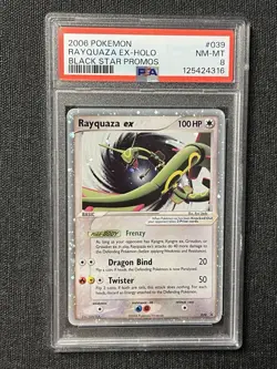 2006 POKEMON BLACK STAR PROMOS #039 RAYQUAZA EX-HOLO PSA 8 - Image 1