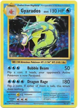 Gyarados - 34/108 - Holo Rare - Reverse Holo MPTCG Pokemon - Image 1