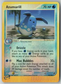 Azumarill 30/100 Pokemon TCG Sandstorm e-Reader Reverse Holo (Light Play) LP 1 - Image 1