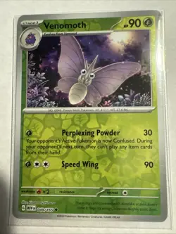 Pokemon TCG Venomoth Scarlet & Violet-151 049/165 Reverse Holo Uncommon - Image 1