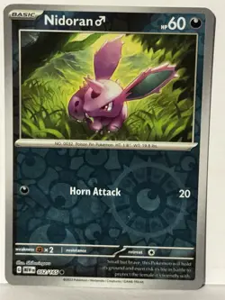 Nidoran M Reverse Holo 032/165 SV: Scarlet & Violet 151 NM Pokemon Fast Ship - Image 1